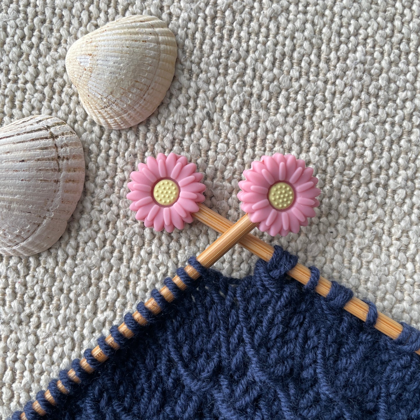 Blóma prjónastopparar