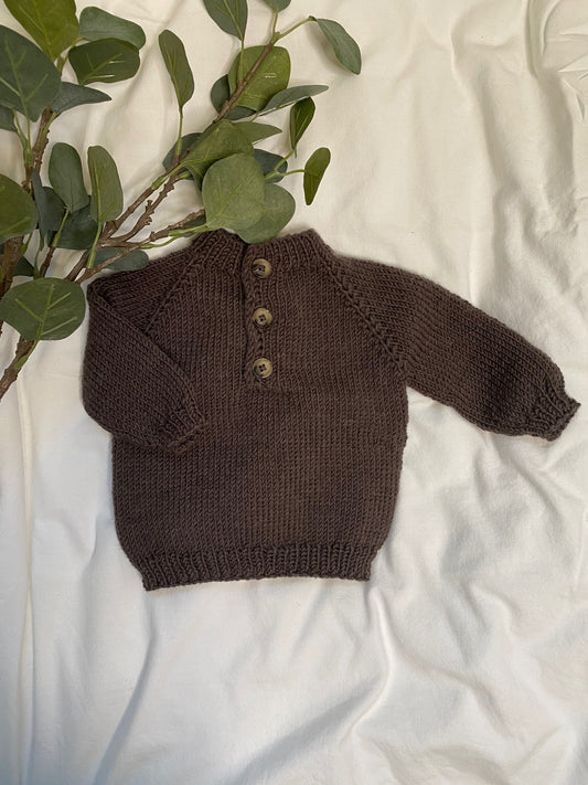 Bjarki - hálfhneppt peysa | Knitbyay