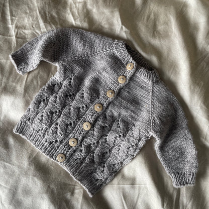 Hæðir opin barnapeysa | Fanneyknits